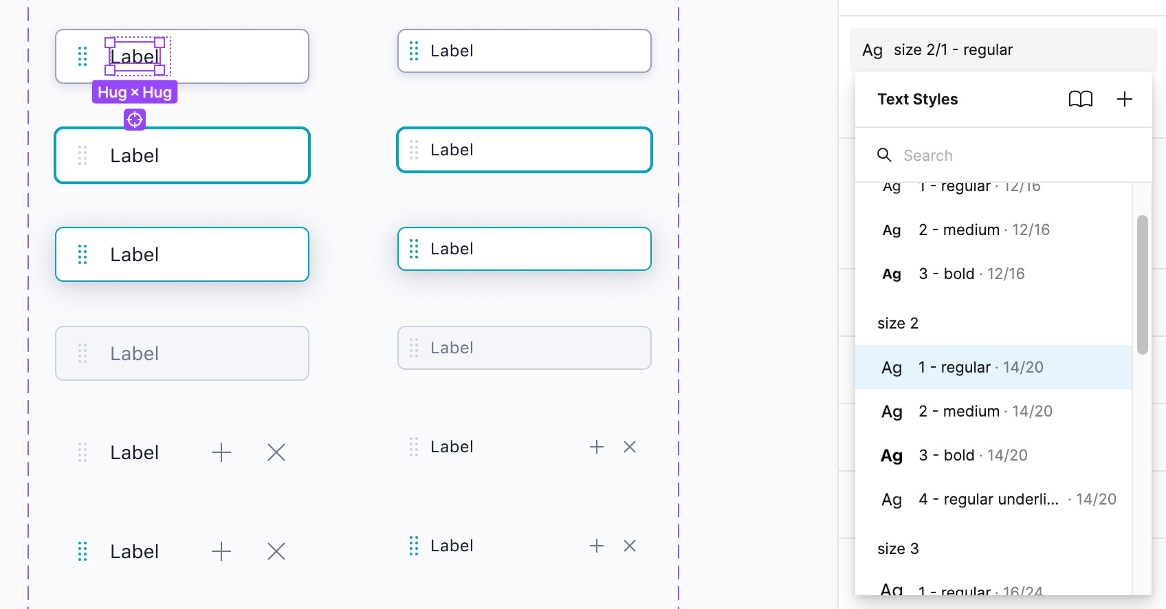 Text management in figma