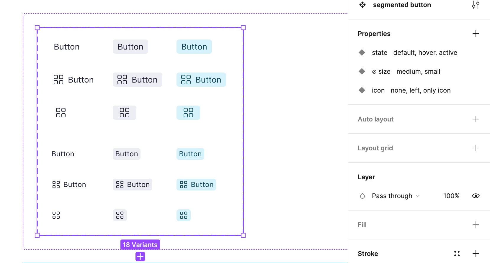 Variants in figma